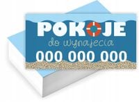 Wizytówki firmowe GOTOWY PROJEKT GRATIS 200 sztuk POKOJE DO WYNAJĘCIA