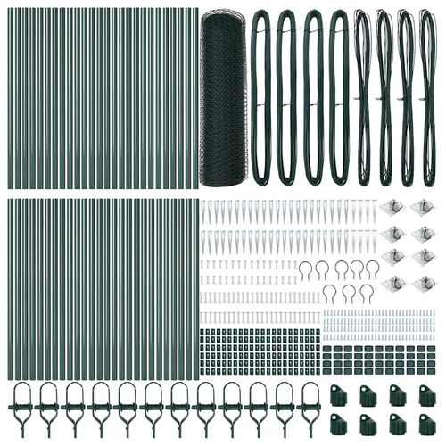 Ogrodzenie z słupkami Zielony 0.5 x 100 m Stal pokryta PCV na Arena.pl