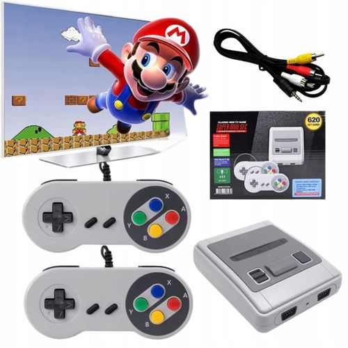 Retro mini konsola do gier z 620 grami mini pegasus 8 bit 2 pady TV AV na Arena.pl