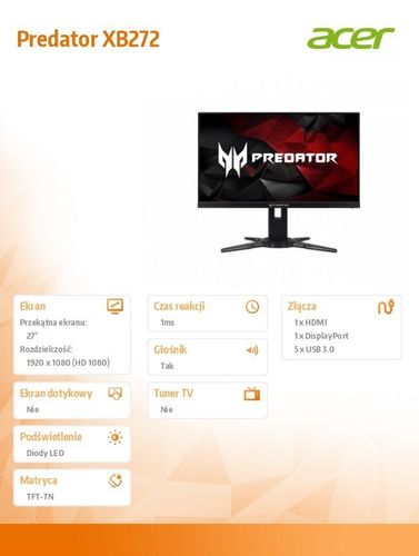Acer 27'' XB272bmiprz na Arena.pl