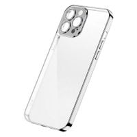 etui pokrowiec do iphone 13 pro obudowa z metaliczną ramką srebrny