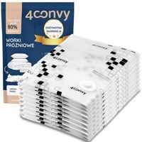 4CONVY 9szt. SOLIDNE worki próżniowe 60x80 na ubrania koc bezpieczny