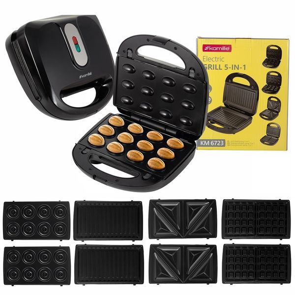 OPIEKACZ 5w1 FORMA do ORZESZKÓW PĄCZKÓW GOFROWNICA GRILL TOST KANAPEK zdjęcie 13