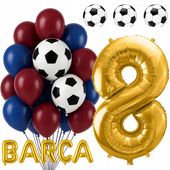 Balony dekoracje urodzinowe dla kibica fana klubu FC BARCELONA piłka