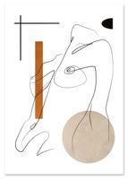 Plakat portret boho styl ciało 30x40 cm