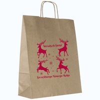 Torby świąteczne duże 32 x 12 x 41 cm reniferki