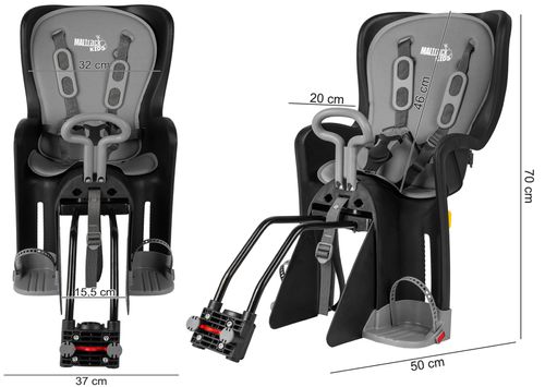Fotelik rowerowy regulowany na tył do 22kg na Arena.pl