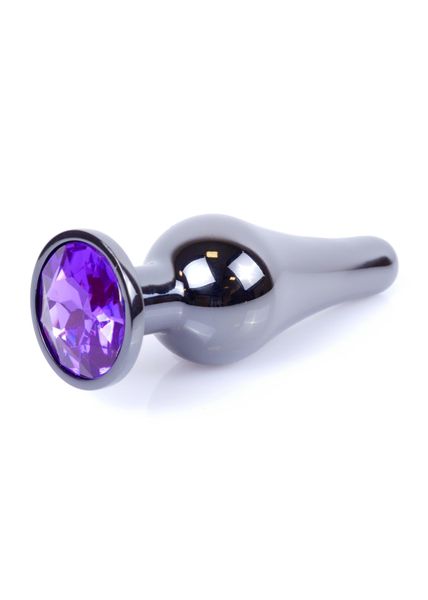 Plug-Jewellery Dark Silver BUTT PLUG- Purple zdjęcie 7