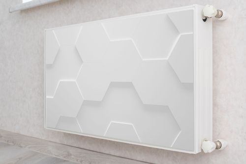 Mata MAGNETYCZNA Na Kaloryfer Białe Heksagony Abstrakcja 3D 100cm x 60cm na Arena.pl