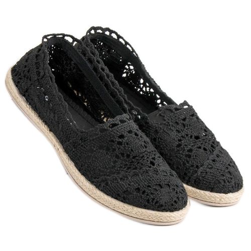 Koronkowe Czarne Espadryle r.39 na Arena.pl
