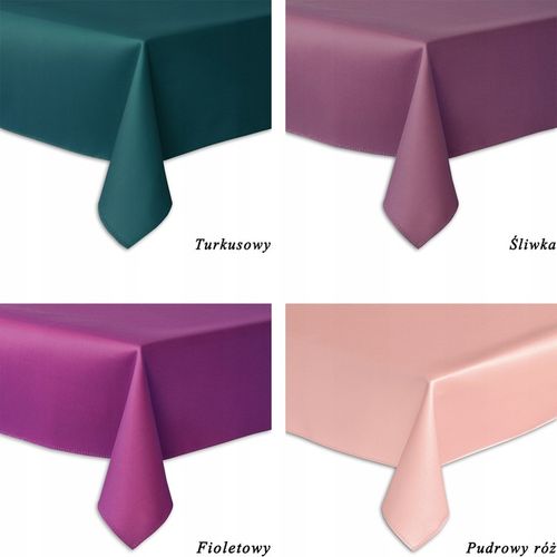 OBRUS PLAMOODPORNY - 150X250 - SOLID GŁADKI BIAŁY na Arena.pl