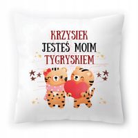 Poduszka Dla Krzyśka Na Urodziny Ze Zdjęciem Na Prezent Biała 40X40 Cm