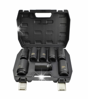 Nasadki udarowe 3/4" długie 24 - 38 mm / kpl. 8 szt. BLACK LINE