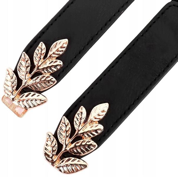 Damski Pasek Retro Gumowy Do Sukienki Liść Listek zdjęcie 4