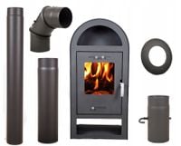 PIEC PIECYK KOMINEK ECO STALOWY HESTIA 7,5KW + AKCESORIA KOMINKOWE ZESTAW