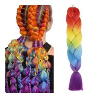 syntetyczne włosy kolorowe 120 cm gęste ombre wls48