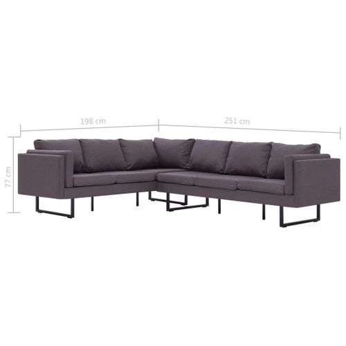 Sofa Narożna, Taupe, Materiałowa na Arena.pl