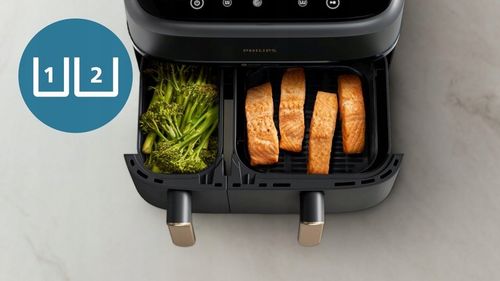 Frytkownica beztłuszczowa dwukomorowa Philips Ovi Airfryer 9l NA352/00 na Arena.pl