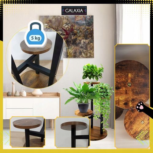 KWIETNIK STOJĄCY Stojak na Kwiaty Kwiatki Rośliny Metalowy Drewniany Loft na Arena.pl