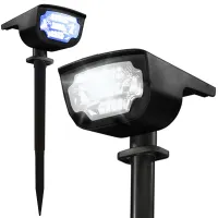 Lampa ogrodowa solarna wbijana lampka led kolory — Czarny
