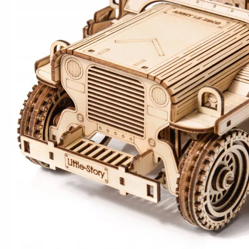 Little Story Drewniane Puzzle Model Układanka 3D DIY - Pojazd Wojskowy Jeep na Arena.pl