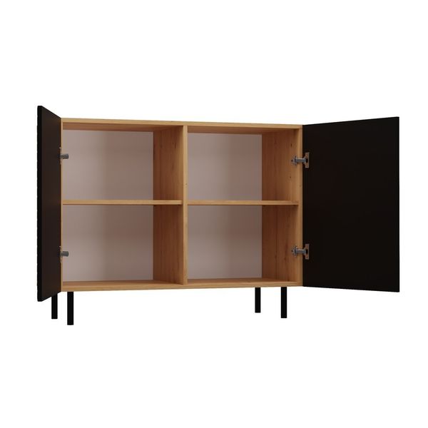 KOMODA KAMA 2 DRZWI - ARTISAN/CZERŃ zdjęcie 7