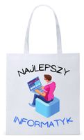Informatyka Programisty Torba Eco Biała Shopper Z Nadrukiem Ze Zdjęciem