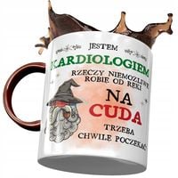 Kubek Bordowy Dla Kardiologa Na Cuda Trzeba Chwile Z Nadrukiem Ze Zdjęciem
