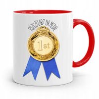 Kubek Czerwony Pszczelarza Pszczelarz Na Medal Z Nadrukiem Ze Zdjęciem