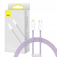 Kabel Baseus Dynamic USB-C Lightning 20W Szybkie Ładowanie iPhone Fioletowy