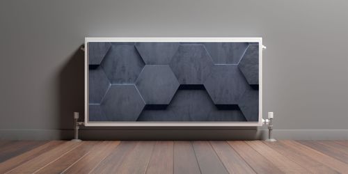 MATA Magnetyczna Na Grzejnika Heksagony Beton Efekt 3D 100cm x 60cm na Arena.pl