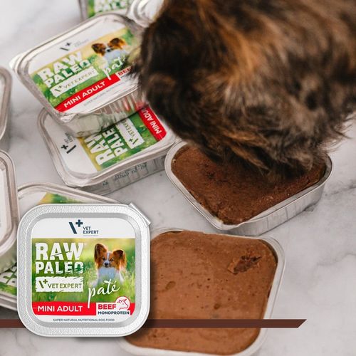 Mokra karma dla psów dorosłych małych ras wołowina Raw Paleo Pate 12x150g na Arena.pl