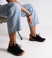 Czarne materiałowe sneakersy damskie CROSS JEANS 38