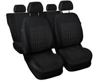 Uniwersalne skórzane pokrowce MODERN MG-1 CZARNE do SEAT CORDOBA I II