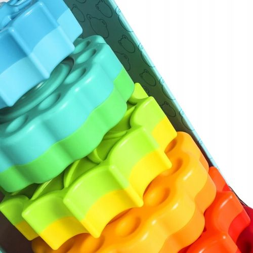 WIEŻA TĘCZOWA PIRAMIDKA SPIRALA DO UKŁADANIA BAM BAM na Arena.pl