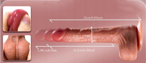 Realistyczne dildo z funkcjami ciągu, wibracji i ogrzewania, 4.5cm na Arena.pl