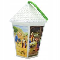 LAMPION adwentowy dla dziecka LED BIAŁY PLASTIKOWY - lampionik na roraty