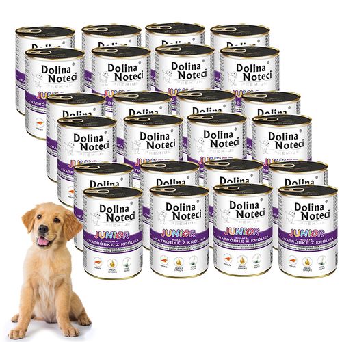 Dolina Noteci Junior bogata w wątróbkę z królika 24 x 400 g na Arena.pl