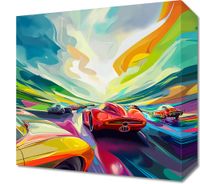 Obraz 30x30cm Wyścig Przy Barwach