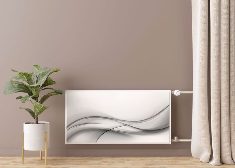 MASKOWNICA Magnetyczna Na Kaloryfer Abstrakcyjna Linia Fala 100cm x 60cm zdjęcie 7