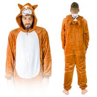 Piżama męska kigurumi damska buldog pies kombinezon kostium XL