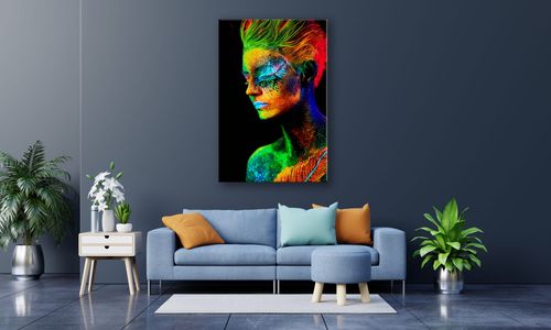 OBRAZ NA PŁÓTNIE 057 Kobieta w kolorach 20x30cm na Arena.pl