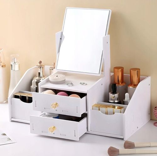 TOALETKA Z LUSTREM ORGANIZER PRZYBORNIK NA BIURKO DO MAKIJAŻU na Arena.pl