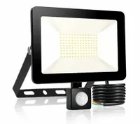 MOCNA Lampa Naświetlacz LED 100W Z CZUJNIK RUCHU PREMIUM OGRODOWA ELWACYJNA