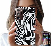 ETUI DO SAMSUNG NOTE 20 ULTRA - CZARNO BIAŁA ABSTRAKCJA + FOLIA HYDR