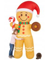 DMUCHANY PIERNIK CIASTEK DUŻY LED DEKORACJA ŚWIĄTECZNA POMPOWANY OZDOBA XL