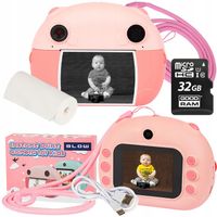 DRUKUŚ APARAT NATYCHMIASTOWY MINI DRUKARKA TERMICZNA DLA DZIECI KARTA 32GB