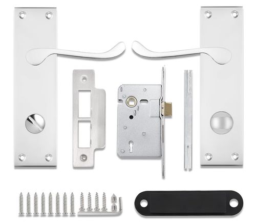 Probrico Klamki do drzwi Zamek wewnętrzny Srebrne 5 par na Arena.pl