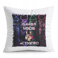 PODUSZKA BIAŁA PREZENT - GAMER GAMEPAD GAMBLING GRY