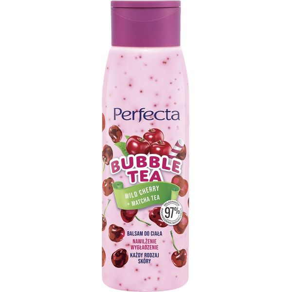 PERFECTA Bubble Tea Balsam do ciała Wild Cherry & Matcha Tea 400ml zdjęcie 1